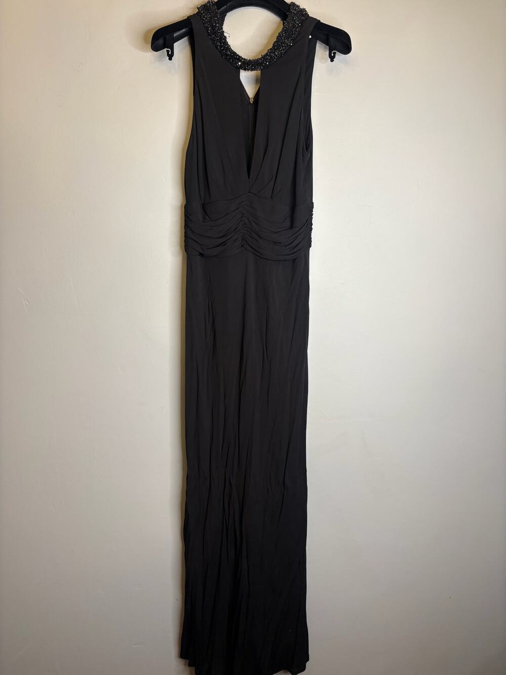 Vintage Badgley Mischka Women's Size 8 Sleeveless Maxi Dress Gown Black